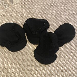 Set of Four Black Caps